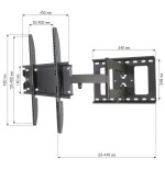 Techly soporte de pared para tv 23"-55" full-motion slim