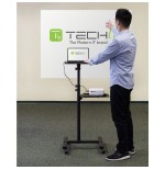 Techly carro universal ajustable para proyector y  portátil con estante negro