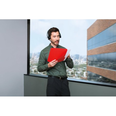Auricular inalámbrico logitech h820e con micrófono usb radiofrecuencia negro