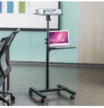 Techly carro universal ajustable para proyector y  portátil con estante negro