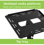 Techly carro universal ajustable para proyector y  portátil con estante negro