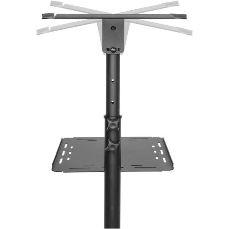 Techly carro universal ajustable para proyector y  portátil con estante negro