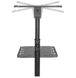 Techly carro universal ajustable para proyector y  portátil con estante negro
