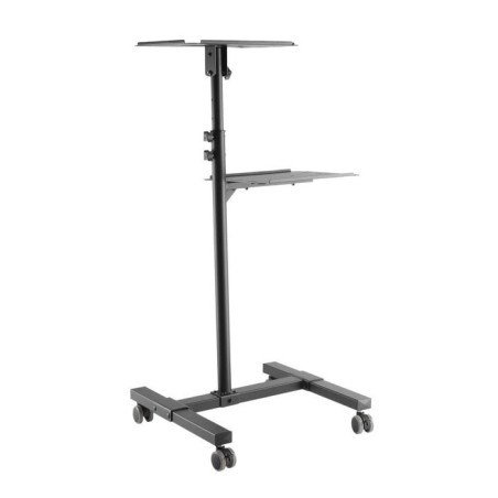 Techly carro universal ajustable para proyector y  portátil con estante negro