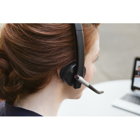 Auricular inalámbrico logitech h820e con micrófono usb radiofrecuencia negro