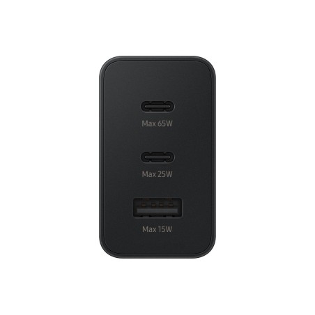 Cargador de pared samsung ep-t6530nbe 2xusb-c 1xusb 65w