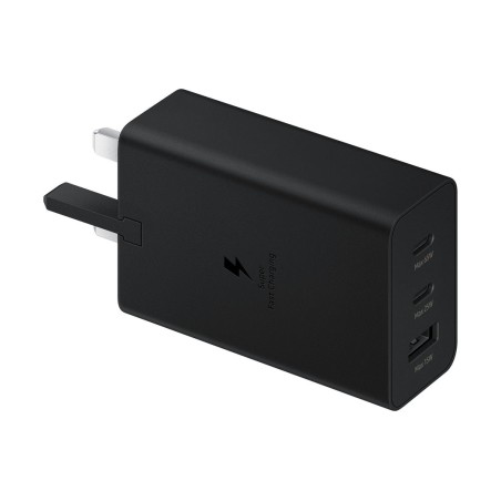 Cargador de pared samsung ep-t6530nbe 2xusb-c 1xusb 65w