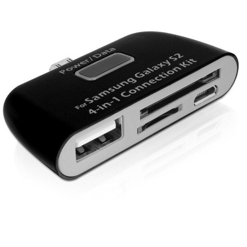 Lector de tarjetas externo delock mobile connecting kit 4in1 + usb kabel (samsung galaxy sii) black