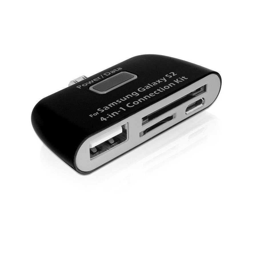 Lector de tarjetas externo delock mobile connecting kit 4in1 + usb kabel (samsung galaxy sii) black