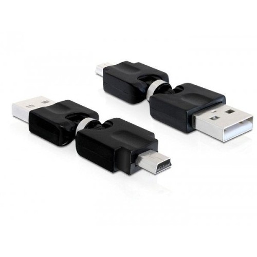 Adapter usb 2.0-a st  mini usb st rotation delock