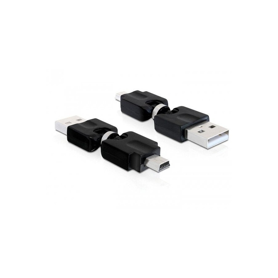 Adapter usb 2.0-a st  mini usb st rotation delock