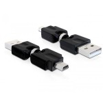 Adapter usb 2.0-a st  mini usb st rotation delock