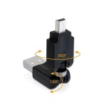 Adapter usb 2.0-a st  mini usb st rotation delock