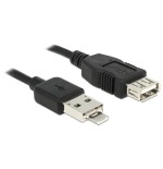 Delock cable combinado usb 2.0 tipo a + micro-b macho  usb 2.0 tipo a hembra otg de 1 m