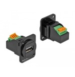 Delock módulo type-d usb 2.0 tipo-a hembra a bloque de terminales