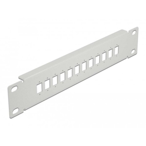 Delock 10" lwl patchpanel 12 port para sc simplex / lc duplex 1 he gris