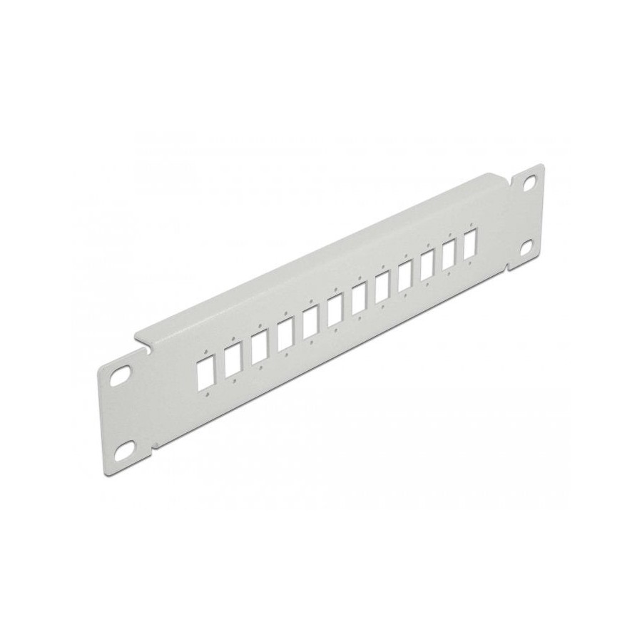 Delock 10" lwl patchpanel 12 port para sc simplex / lc duplex 1 he gris