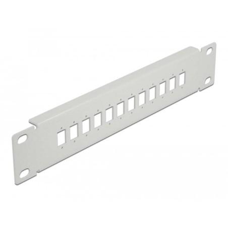 Delock 10" lwl patchpanel 12 port para sc simplex / lc duplex 1 he gris