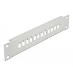 Delock 10" lwl patchpanel 12 port para sc simplex / lc duplex 1 he gris