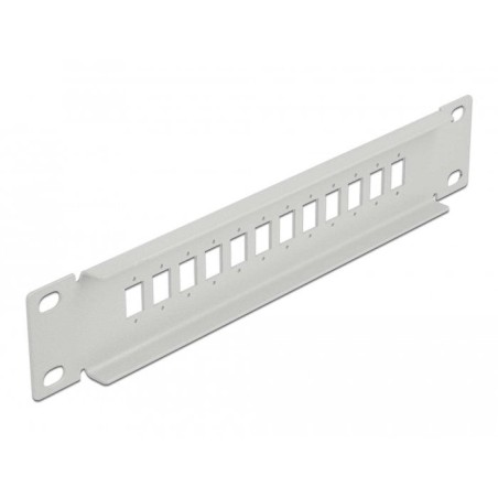 Delock 10" lwl patchpanel 12 port para sc simplex / lc duplex 1 he gris