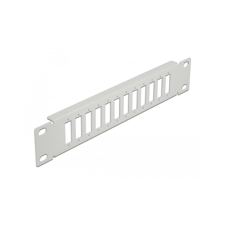 Delock 10" lwl patchpanel 12 port para sc duplex / lc quad 1 he gris