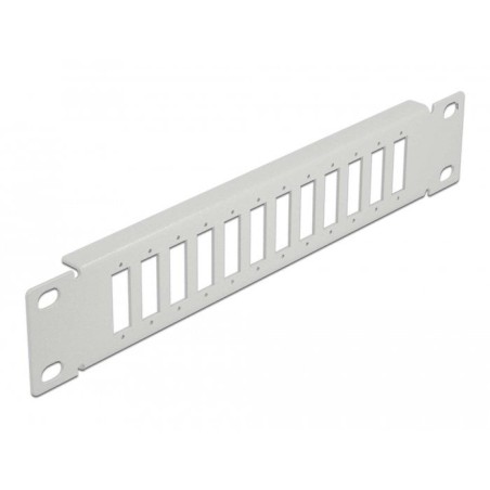 Delock 10" lwl patchpanel 12 port para sc duplex / lc quad 1 he gris