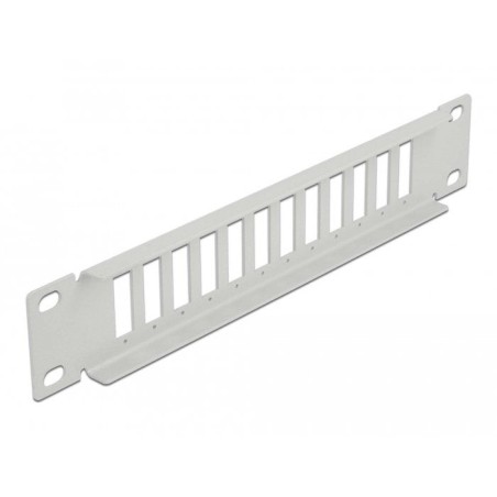 Delock 10" lwl patchpanel 12 port para sc duplex / lc quad 1 he gris