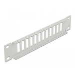 Delock 10" lwl patchpanel 12 port para sc duplex / lc quad 1 he gris