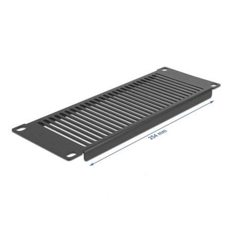 Delock panel de gabinete de red de 10" con ranuras de ventilación vertical 2u negro