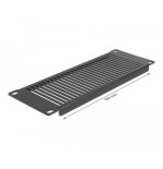 Delock panel de gabinete de red de 10" con ranuras de ventilación vertical 2u negro