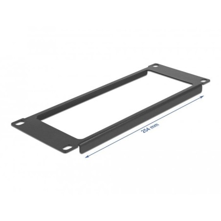 Delock panel de gabinete de red de 10" con abertura 2u negro
