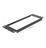 Delock panel de gabinete de red de 10" con abertura 2u negro