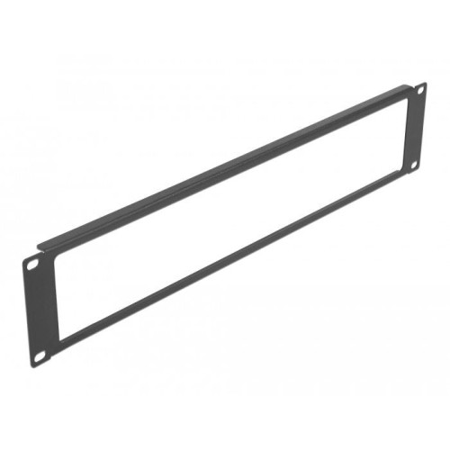 Delock panel de gabinete de red de 19" con abertura 2u negro