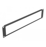 Delock panel de gabinete de red de 19" con abertura 2u negro