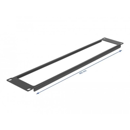 Delock panel de gabinete de red de 19" con abertura 2u negro