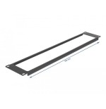 Delock panel de gabinete de red de 19" con abertura 2u negro