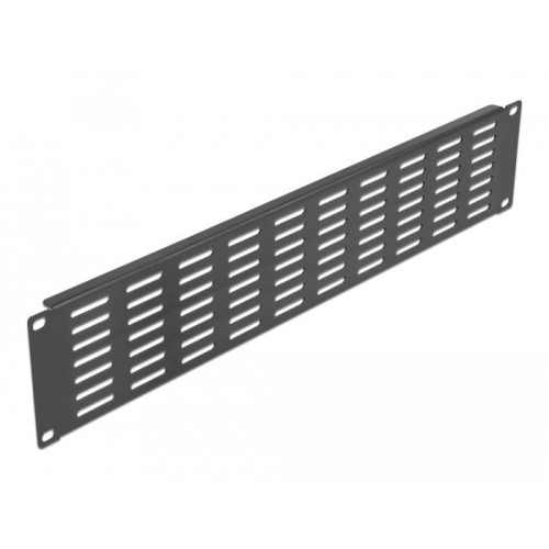 Delock panel de gabinete de red de 19" con ranuras de ventilación horizontal 2u negro
