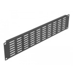 Delock panel de gabinete de red de 19" con ranuras de ventilación horizontal 2u negro