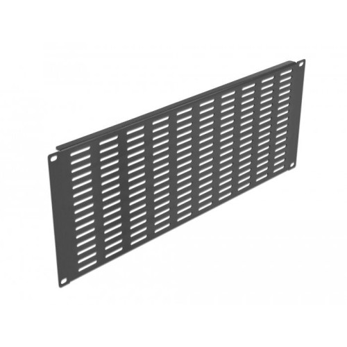 Delock panel de gabinete de red de 19" con ranuras de ventilación horizontal 4u negro