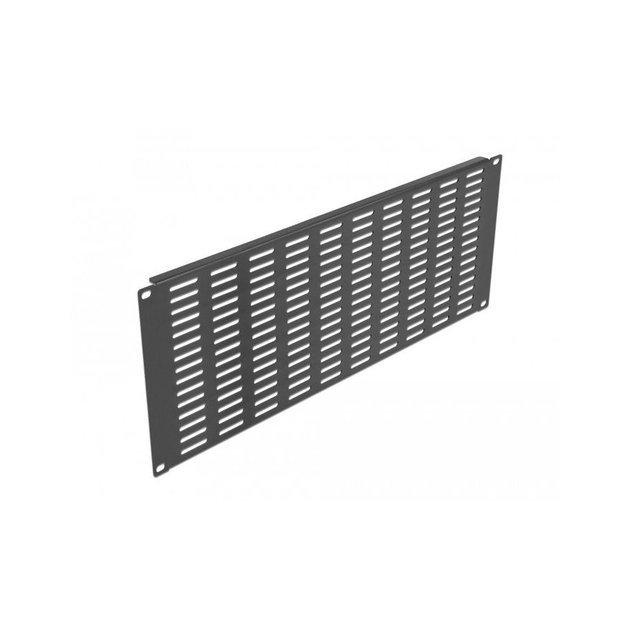 Delock panel de gabinete de red de 19" con ranuras de ventilación horizontal 4u negro