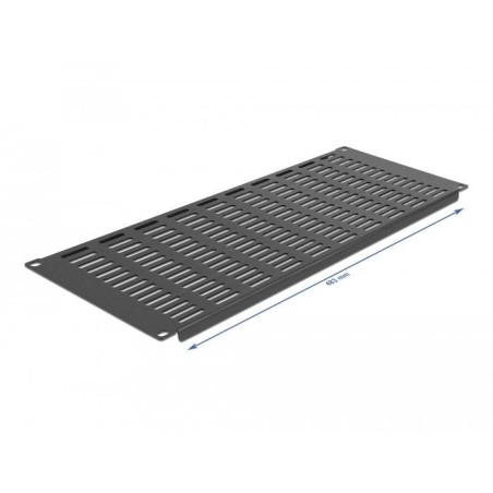 Delock panel de gabinete de red de 19" con ranuras de ventilación horizontal 4u negro