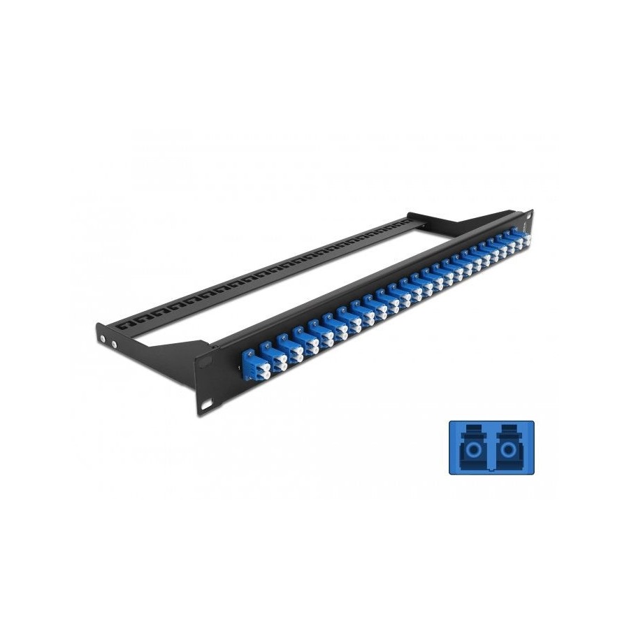 Delock 19" lwl patchpanel 24 port lc duplex aal