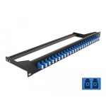 Delock 19" lwl patchpanel 24 port lc duplex aal