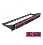 Delock patch panel fibra 19"  24 puertos sc duplex violeta