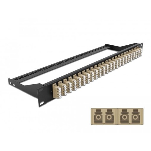 Delock 19" lwl patchpanel 24 port lc quad beige