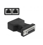 Delock adaptador de d-sub 15 pin hembra a 2 x rj45 hembra