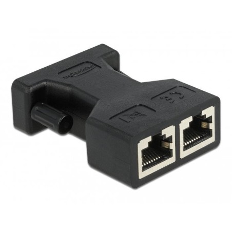 Delock adaptador de d-sub 15 pin hembra a 2 x rj45 hembra