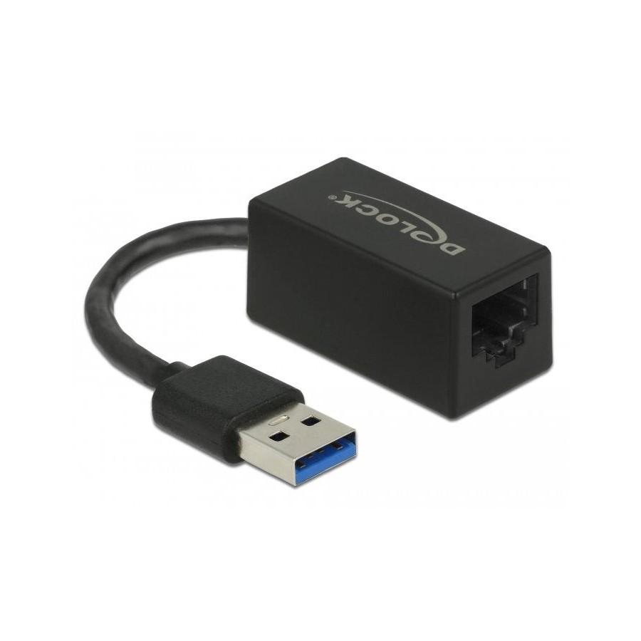 Delock adaptador superspeed usb (usb 3.2 gen 1) con usb tipo-a macho  gigabit lan 10/100/1000 mbps compacto negro