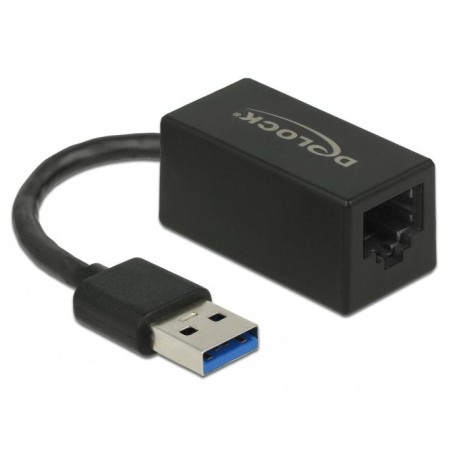 Delock adaptador superspeed usb (usb 3.2 gen 1) con usb tipo-a macho  gigabit lan 10/100/1000 mbps compacto negro