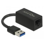 Delock adaptador superspeed usb (usb 3.2 gen 1) con usb tipo-a macho  gigabit lan 10/100/1000 mbps compacto negro